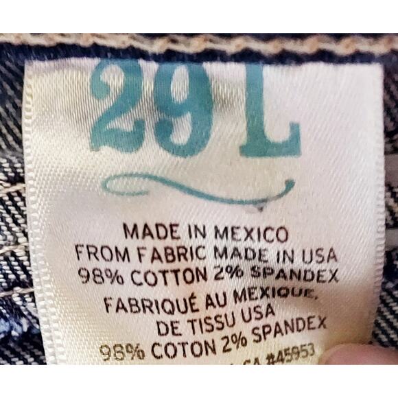 Ariat Turquoise Women's Low Rise Bootcut Med Wash Jeans Western Cowgirl Sz 29L - Picture 10 of 11